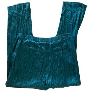 Women's Snake Print Green Dress Pants